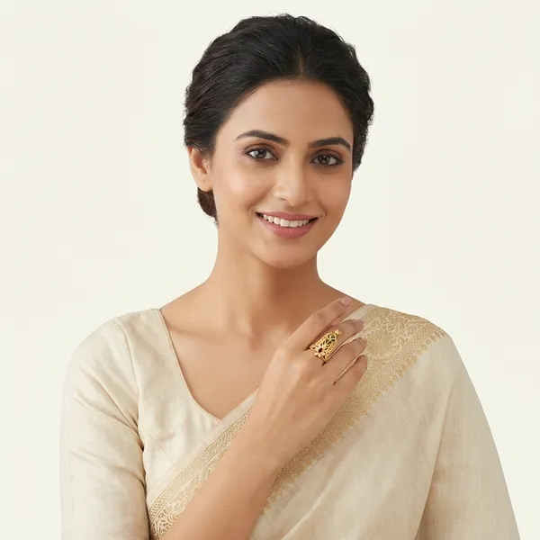 Gold_Plated_Metal_Ring_For_Women