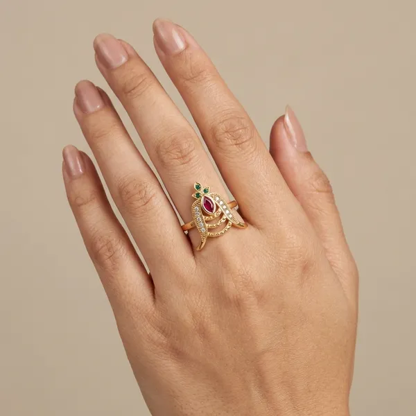 Gold_American_Diamond_Ring_For_Women