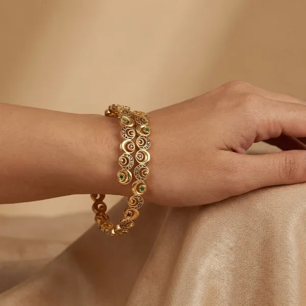 Gold_Metal_With_Gemstone_Embellishments_Bangles_For_Women