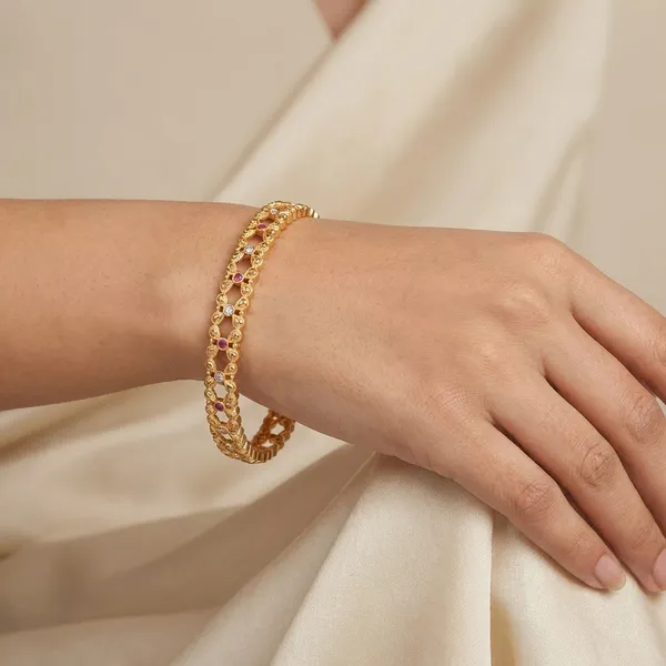 Gold_Plated_Metal_Bangles_For_Women