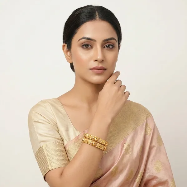 Gold_Plated_Metal_Bangles_For_Women