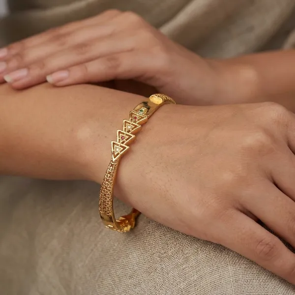 Gold_Plated_Metal_Bangles_For_Women