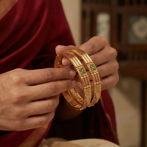 Gold_Plated_Metal_Bangles_For_Women(Set_of_2/4)