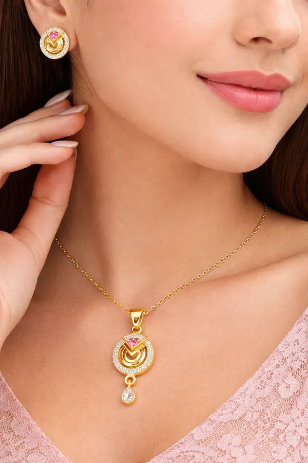 Gold_Plated_Alloy_Pendant_For_Women