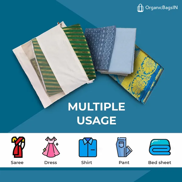 Pack_36_Cotton_Saree_Bags_With_Zipper_For_Storage_I_Large_Size_Single_(16_X_14_Inches),_Ideal_For_Clothes_And_Wardrobe_Organization_With_Transparent_Mesh_Window_(Pack_Of_36)