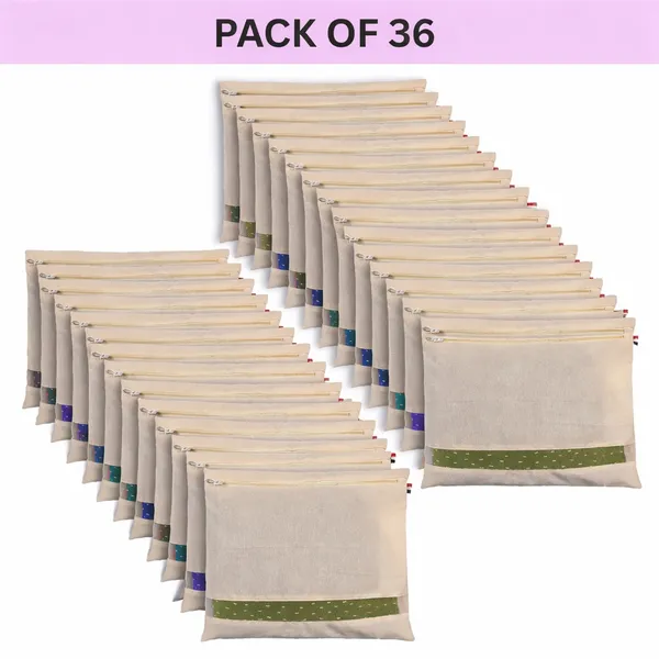 Pack_36_Cotton_Saree_Bags_With_Zipper_For_Storage_I_Large_Size_Single_(16_X_14_Inches),_Ideal_For_Clothes_And_Wardrobe_Organization_With_Transparent_Mesh_Window_(Pack_Of_36)