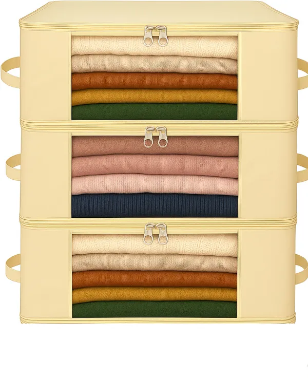 Pack_Of_3_Cotton_Canvas_Clothes_Storage_Bags_I_Saree_Covers_With_Zip_For_Storage_Specially_Design_For_Woman_Dresses,_Sarees,_Lehengas_For_Wardrobe_Organizer