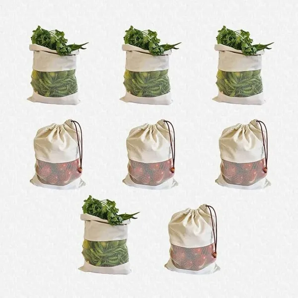 Set_Of_12_Cotton_Muslin_Reusable_Fridge_Storage_Bags_For_Vegetables_And_Multipurpose,_Washable,_Drawstring_And_Eco_Friendly_Bags