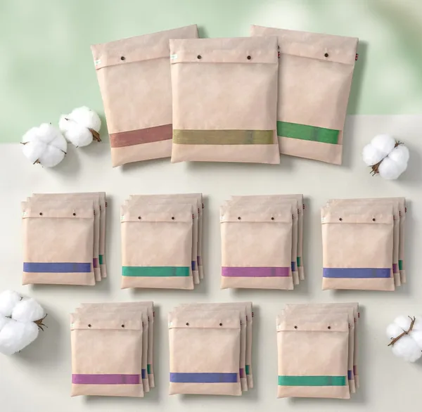Pack_Of_24_Cotton_Saree_Bags_For_Storage_With_Button_Closure_I_Large_Size_Single_(14_X_16_Inches)_With_Button_Closure,_Ideal_For_Clothes_And_Wardrobe_Organization_With_Transparent_Mesh_Window_(Pack_Of_24)