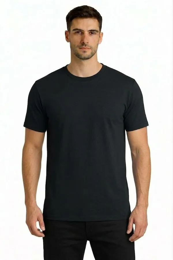 Black_Cotton_Blend_220_Gsm_Regular_Fit_T-Shirt_For_Unisex