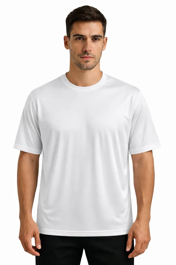 White_Polyester_Sports_T-Shirt_For_Men
