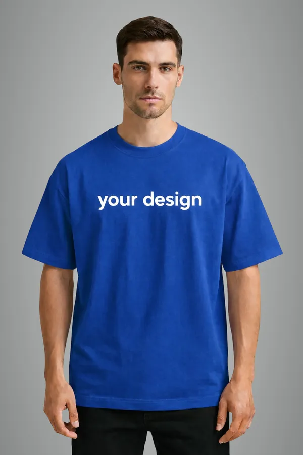 Blue_Cotton_280_Gsm_Oversized_Customised_T-Shirt_For_Unisex