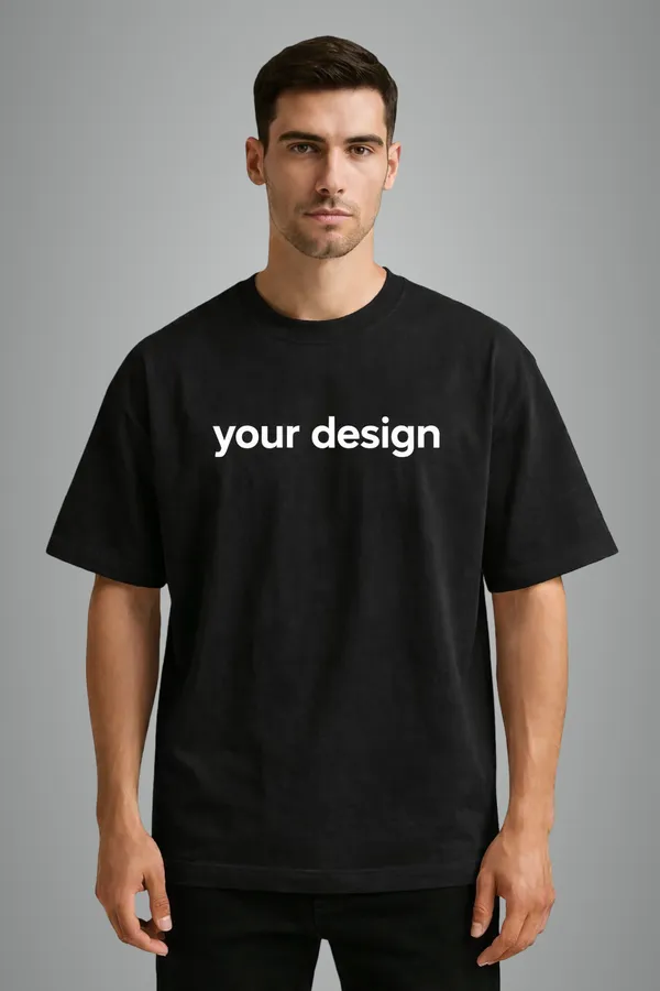 Black_Cotton_280_Gsm_Oversized_Customised_T-Shirt_For_Unisex