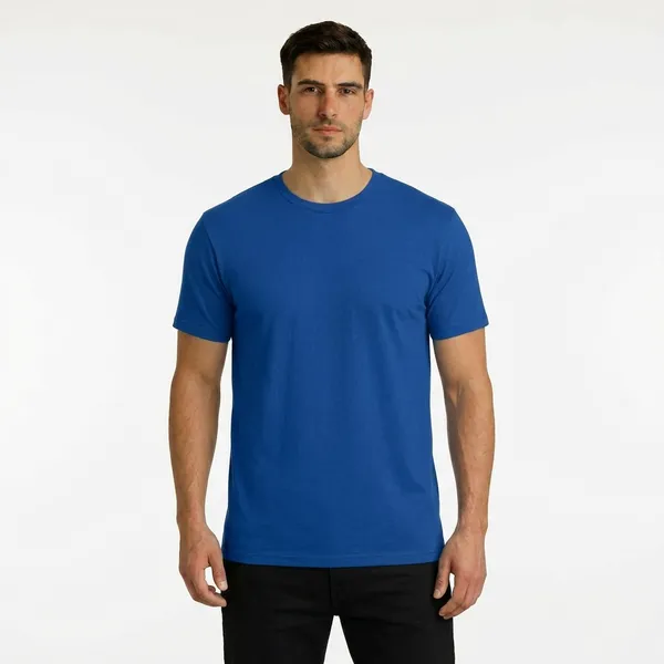 Blue_Cotton_Blend_220_Gsm_Regular_Fit_T-Shirt_For_Unisex