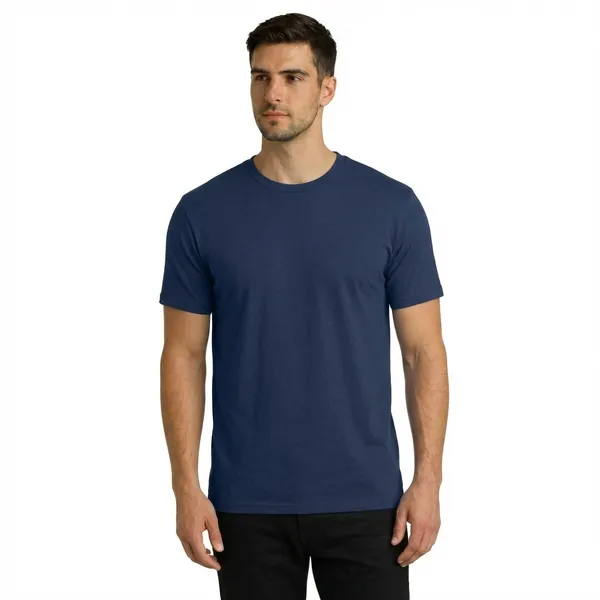 Navy_Blue_Cotton_Blend_220_Gsm_Regular_Fit_T-Shirt_For_Unisex