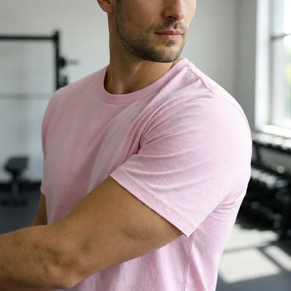 Pink_Cotton_Blend_220_Gsm_Regular_Fit_T-Shirt_For_Unisex