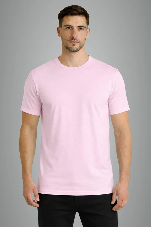 Pink_Cotton_Blend_220_Gsm_Regular_Fit_T-Shirt_For_Unisex