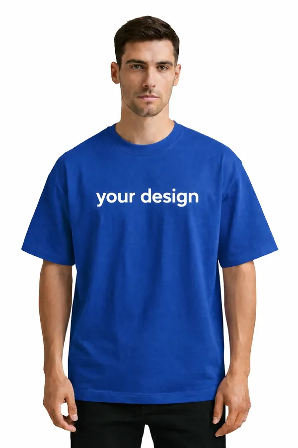 Blue_Cotton_280_Gsm_Oversized_Customised_T-Shirt_For_Unisex