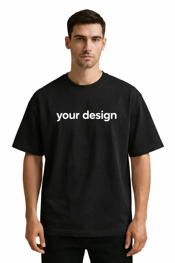 Black_Cotton_280_Gsm_Oversized_Customised_T-Shirt_For_Unisex
