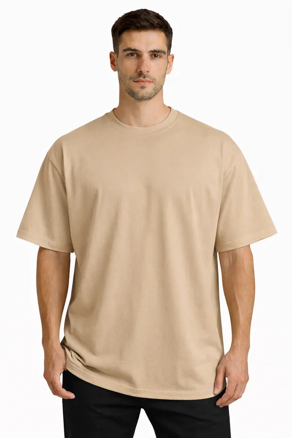 Beige_Cotton_180_Gsm_Oversized_T-Shirt_For_Unisex