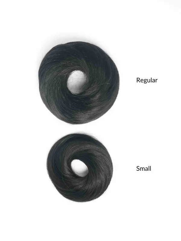 1_Look_Hair_Extension_100%_Human_Hair_Bun_Scrunchie_|_Natural_Hair_Donut_Bun_Extension(45_Gram)