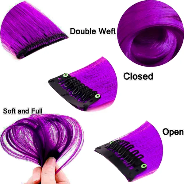 1_Look_Hair_Extension_–_Purple_Clip-In_Hair_Streak_(Purple)_|_100%_Human_Hair_|_Single_Piece_Highlight_Extension