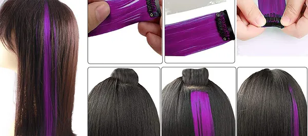 1_Look_Hair_Extension_–_Purple_Clip-In_Hair_Streak_(Purple)_|_100%_Human_Hair_|_Single_Piece_Highlight_Extension