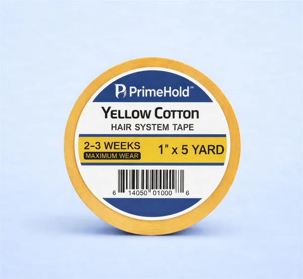 Primehold_Yellow_Cotton_Hair_System_Tape|_Strong_Hold_Wig,_Toupee_&_Hair_Patch_Adhesive_|_Double-Sided_Waterproof_Hair_Extension_Tape
