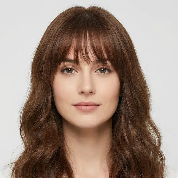 1_Look_Hair_Extension_100%_Human_Hair_Clip-In_Fringe/Bangs_|_Light_Brown_Front_Hair_Patch(45Gm)