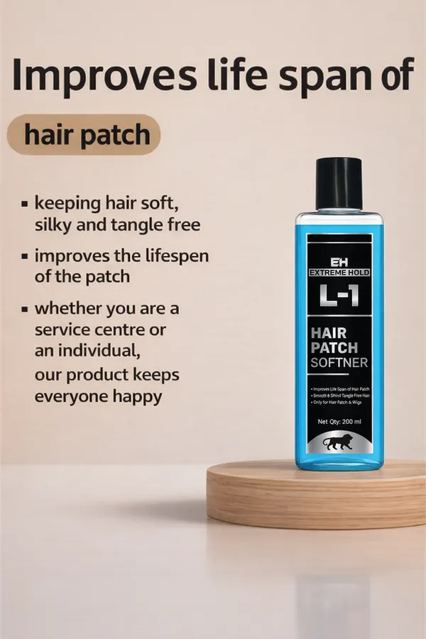 L-1_Hair_Patch_Softener_200Ml_|_Wig_&_Hair_System_Conditioner_For_Smooth,_Tangle-Free_Hair