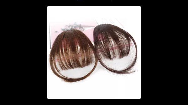 1_Look_Hair_Extension_100%_Human_Hair_Clip-In_Fringe/Bangs_|_Light_Brown_Front_Hair_Patch(45Gm)