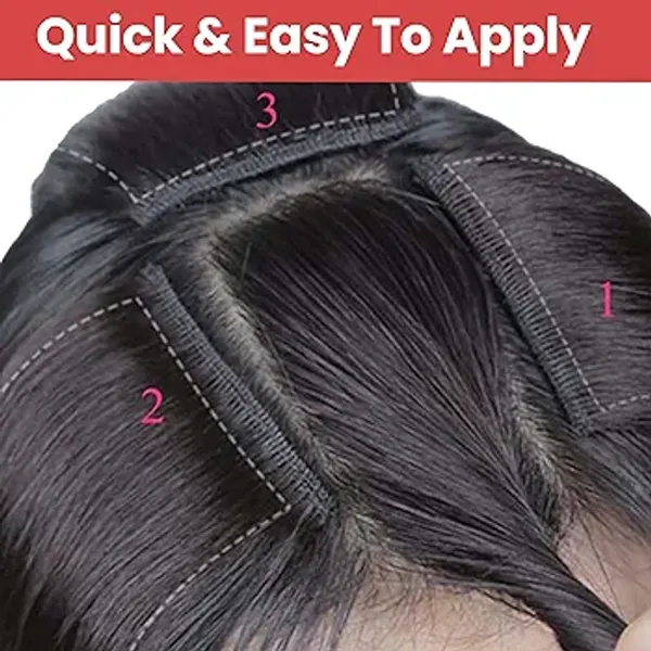 1_Look_Hair_Extension-Double_Clip_100%_Human_Hair_Extensionsn_Streaks_For_Women_and_Girls,_Hair_Extension