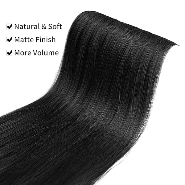 1_Look_Hair_Extension-Double_Clip_100%_Human_Hair_Extensionsn_Streaks_For_Women_and_Girls,_Hair_Extension