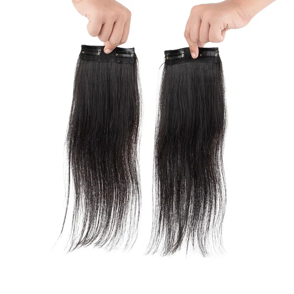 1_Look_Hair_Extension-Double_Clip_100%_Human_Hair_Extensionsn_Streaks_For_Women_and_Girls,_Hair_Extension