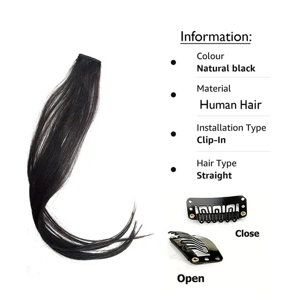 1_Look_Hair_Extension-Single_Clip-In_Hair_Streak_Extension_–_Natural_Black_(1B)_100%_Human_Hair