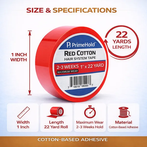 Primehold_Red_Cotton_Hair_System_Tape_|_Strong_Hold_Wig,_Toupee_&_Hair_Patch_Adhesive_|_Waterproof_Double-Sided_Wig_Tape