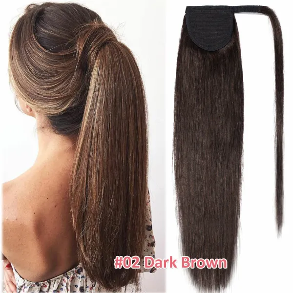 1_Look_Hair_Extension_100%_Human_Hair_Ponytail_Extension_–_Brown|_Celebrity_Style_Ponytail