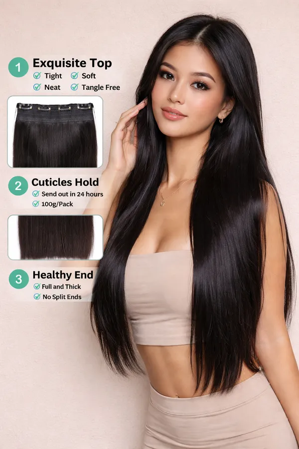 100%_Original_4Pc_Clips_In_Volumizer_For_Women_&_Girls_Blend_With_Your_Own_Hair_Extension