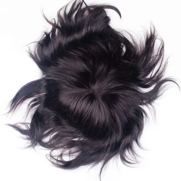 Eko_Hair_Patch_Black_Color_Fine_Human_Toupee_Patch,Piece,Wigs_For_Men_Hair_Extension