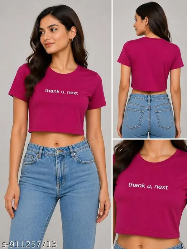 Women_Maroon_Floral_Printed_Stylish_Cotton_T_Shirt