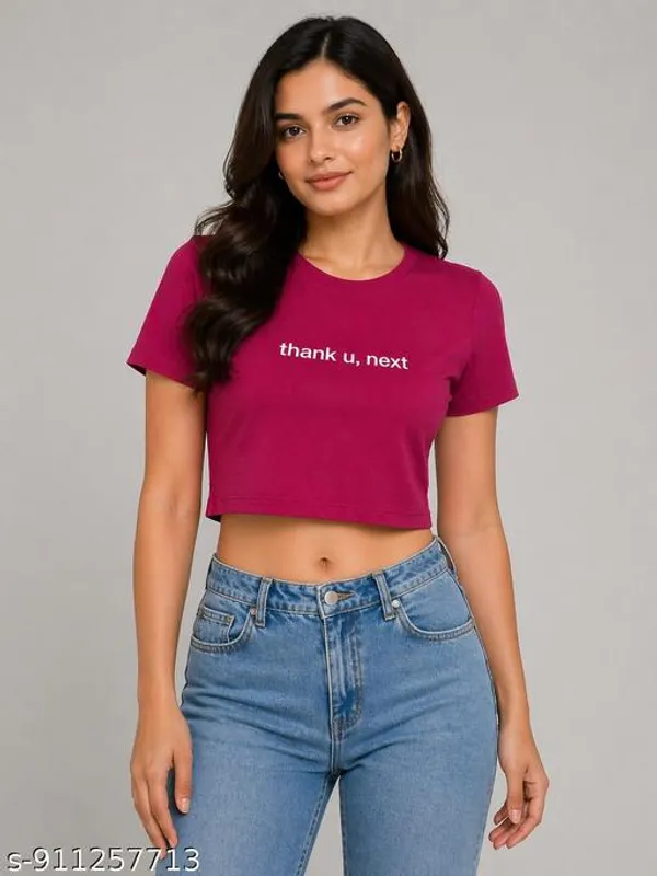 Women_Maroon_Floral_Printed_Stylish_Cotton_T_Shirt