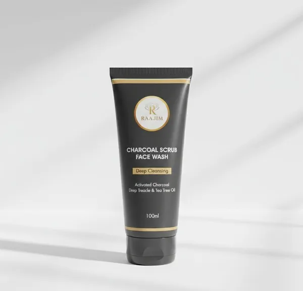 Raajim_Charcoal_Scrub_100_Ml_|_Deep_Cleansing_With_Activated_Charcoal_And_Tea_Tree_Oil_|_Removes_Oil,_Dirt_And_Blackheads_|_For_Oily_And_Acne_Prone_Skin_Face_Wash