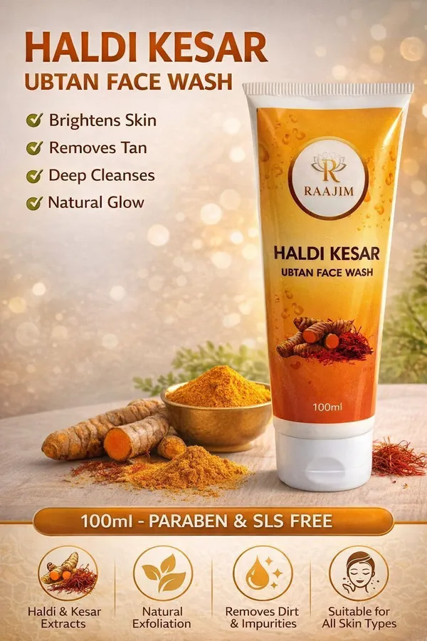 Raajim_Haldi_Kesar_Ubtan_100_Ml_|_Natural_Glow_Cleanser_With_Turmeric_And_Saffron_|_Brightening_And_Tan_Removal_Face_Wash