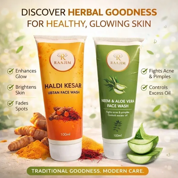 Raajim_Neem_And_Aloe_Vera_100_Ml_And_Haldi_Kesar_Ubtan_100_Ml_|_Acne_Control_And_Skin_Brightening_Combo_Face_Wash
