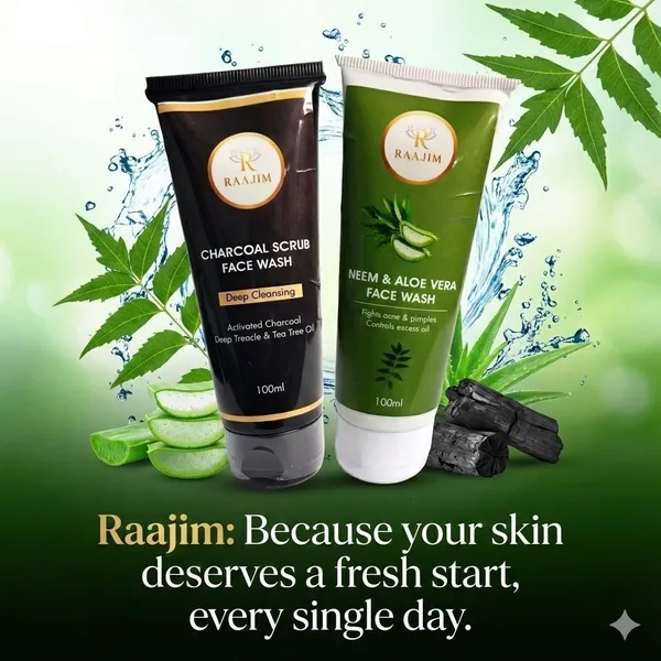 Raajim_Neem_And_Aloe_Vera_100_Ml_And_Charcoal_Scrub_100_Ml_|_Acne_Control_And_Deep_Cleansing_Combo_Face_Wash
