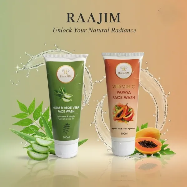 Raajim_Neem_And_Aloe_Vera_100_Ml_And_Vitamin_C_Papaya_100_Ml_|_Acne_Control_And_Skin_Brightening_Combo_Face_Wash