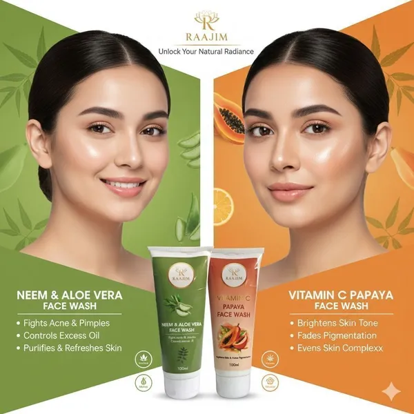 Raajim_Neem_And_Aloe_Vera_100_Ml_And_Vitamin_C_Papaya_100_Ml_|_Acne_Control_And_Skin_Brightening_Combo_Face_Wash