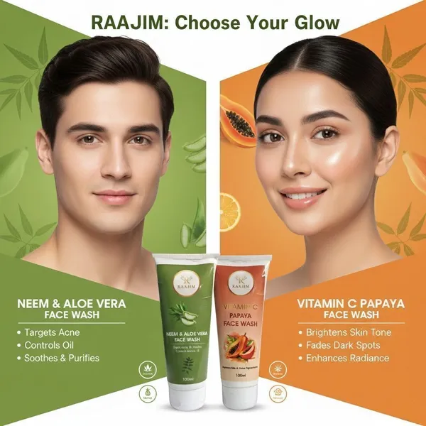 Raajim_Neem_And_Aloe_Vera_100_Ml_And_Vitamin_C_Papaya_100_Ml_|_Acne_Control_And_Skin_Brightening_Combo_Face_Wash