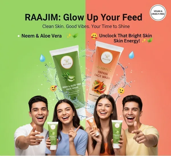 Raajim_Neem_And_Aloe_Vera_100_Ml_And_Vitamin_C_Papaya_100_Ml_|_Acne_Control_And_Skin_Brightening_Combo_Face_Wash
