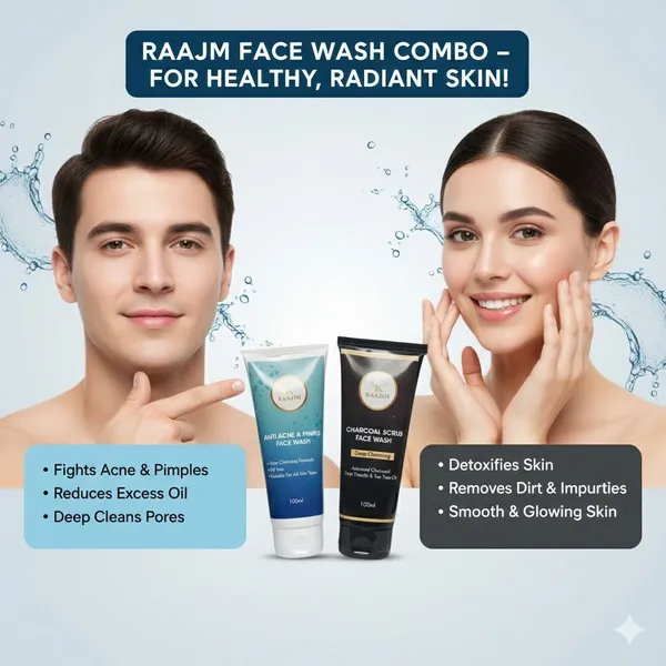 Raajim_Anti_Acne_And_Pimple_100_Ml_And_Charcoal_Scrub_100_Ml_|_Oil_Control,_Deep_Cleansing_And_Acne_Care_Combo_Face_Wash